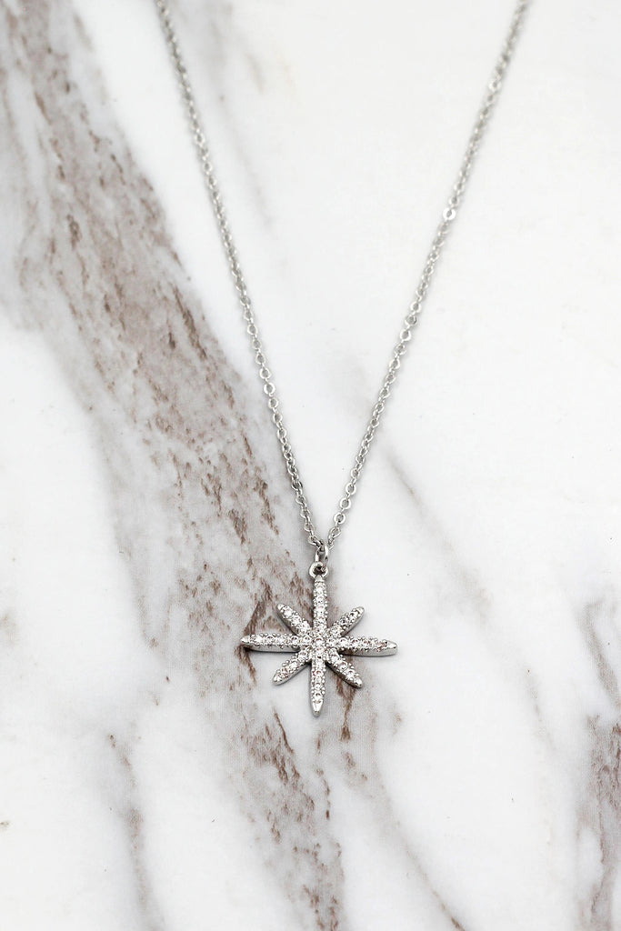 mini polaris crystal earring necklace set