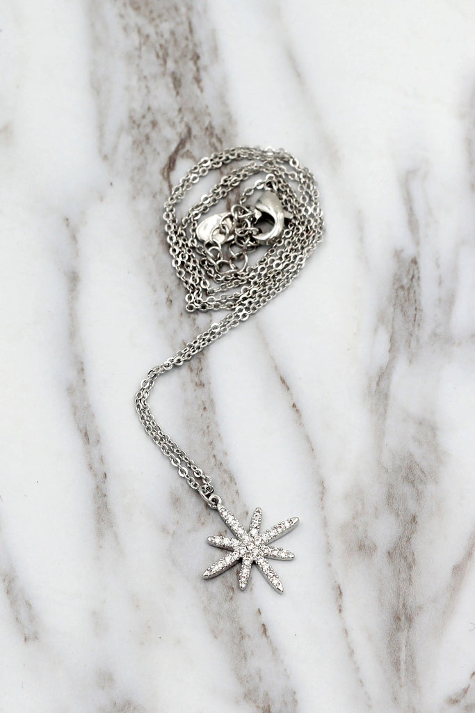 mini polaris crystal earring necklace set