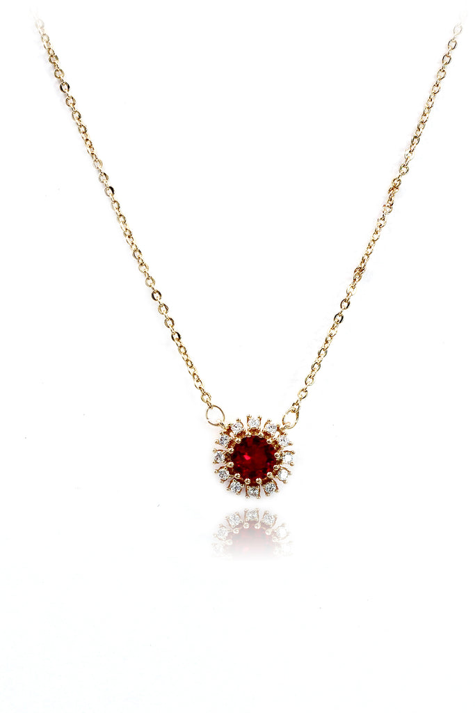 fashion gold red earrings necklace set