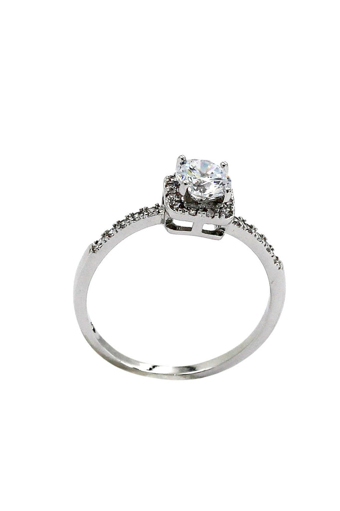 square crystal ring necklace set