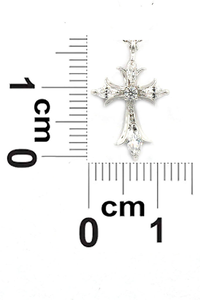 shiny cross crystal necklace bracelet set