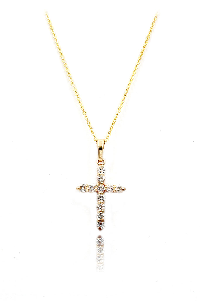 wild gold cross crystal earrings necklace set
