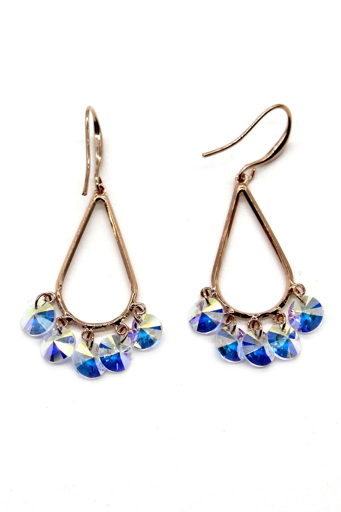 sector drop swarovski crystal earrings