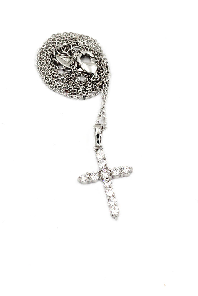 fashion micro crystal cross earrings necklace set