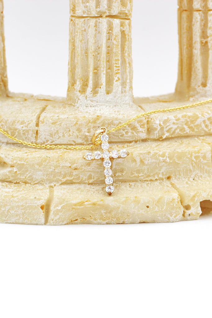 wild gold cross crystal earrings necklace set