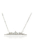 exquisite sparkling crystal silver necklace