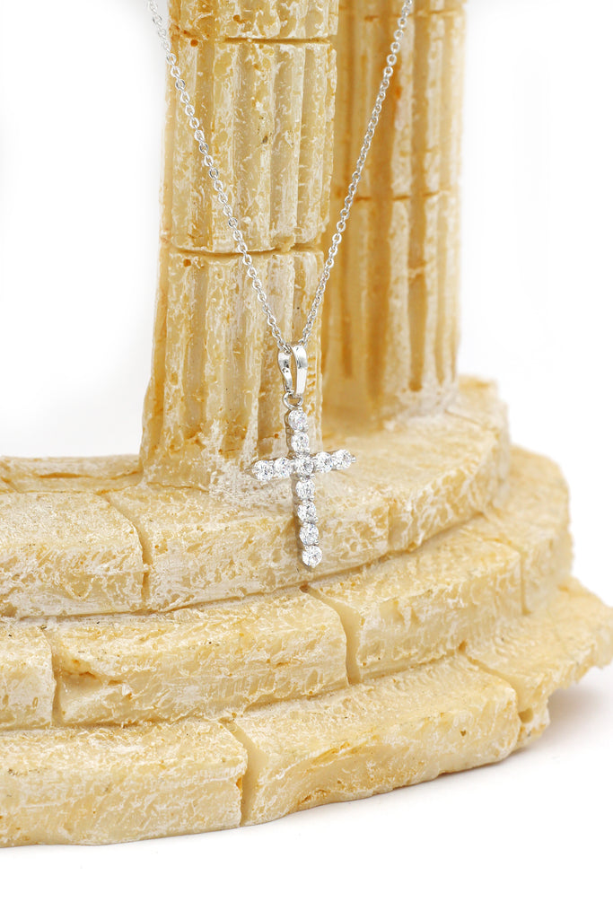 fashion micro crystal cross earrings necklace set
