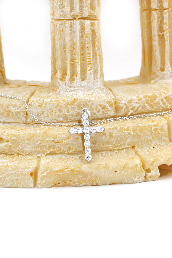 fashion micro crystal cross earrings necklace set