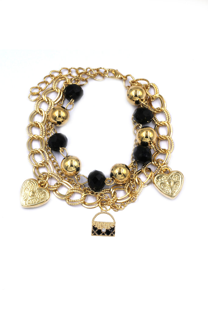 fashion lipstick handbag bracelet