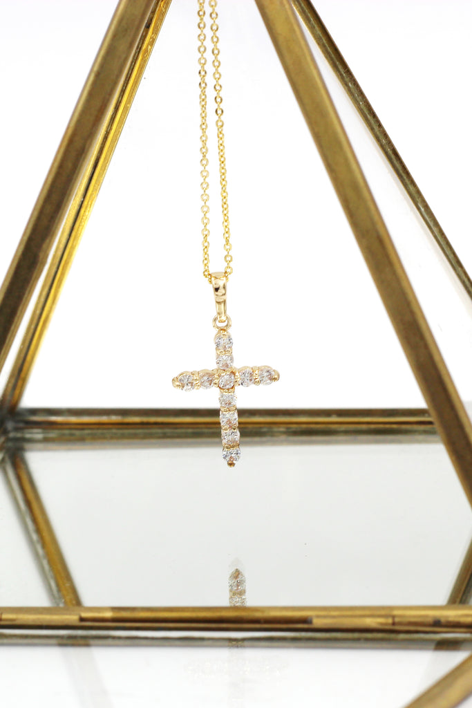 wild cross crystal necklace