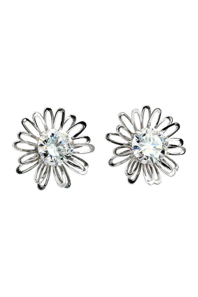 Fashion Daisy Crystal Earrings Necklace Set