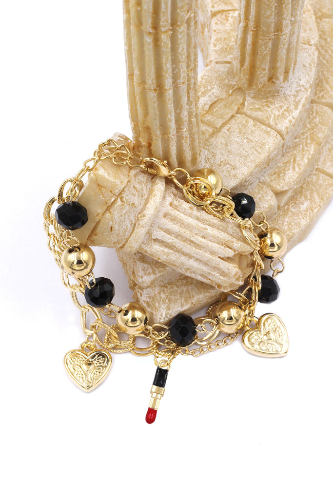 fashion lipstick handbag bracelet
