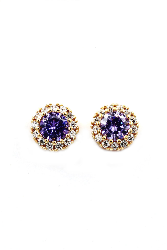 fashion gold shiny crystal earrings
