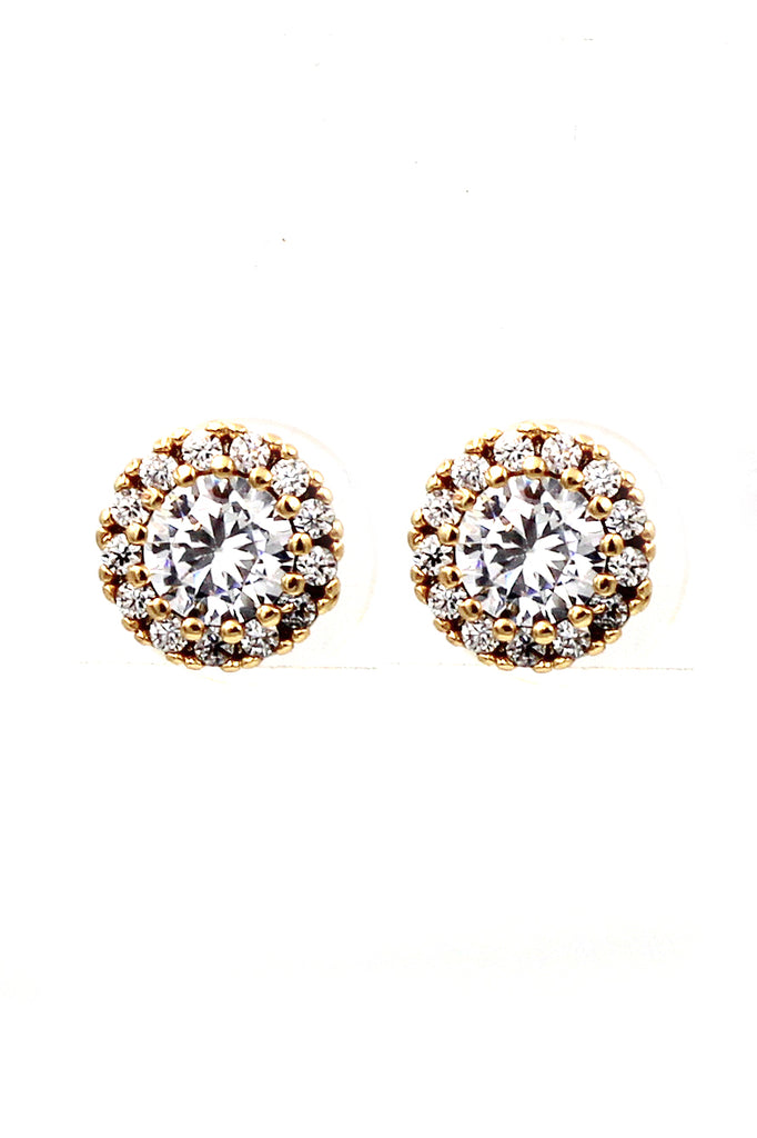 fashion gold crystal earrings necklace set