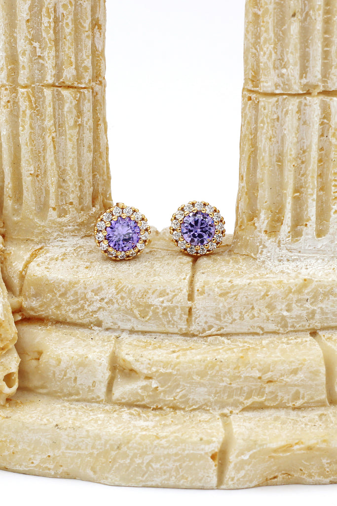 fashion gold shiny crystal earrings