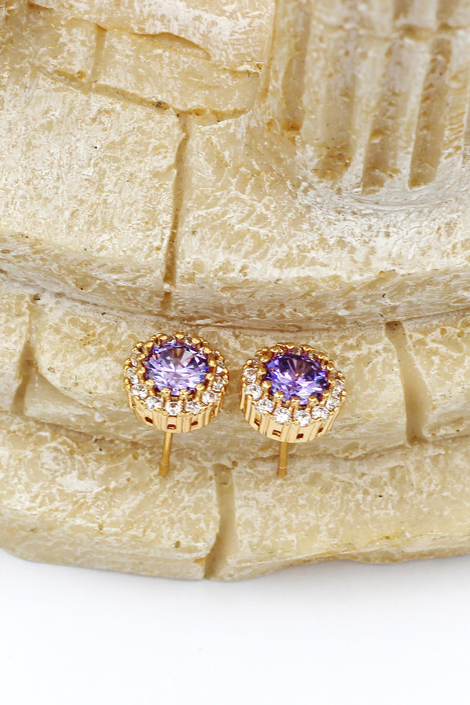fashion gold crystal earrings necklace set