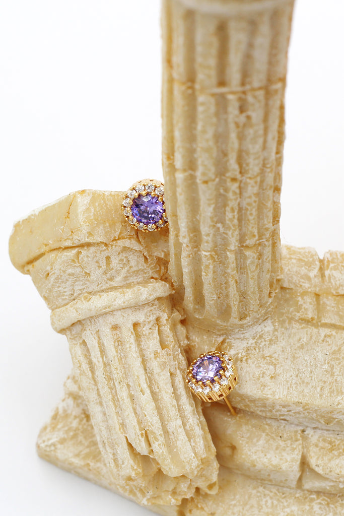 fashion gold shiny crystal earrings