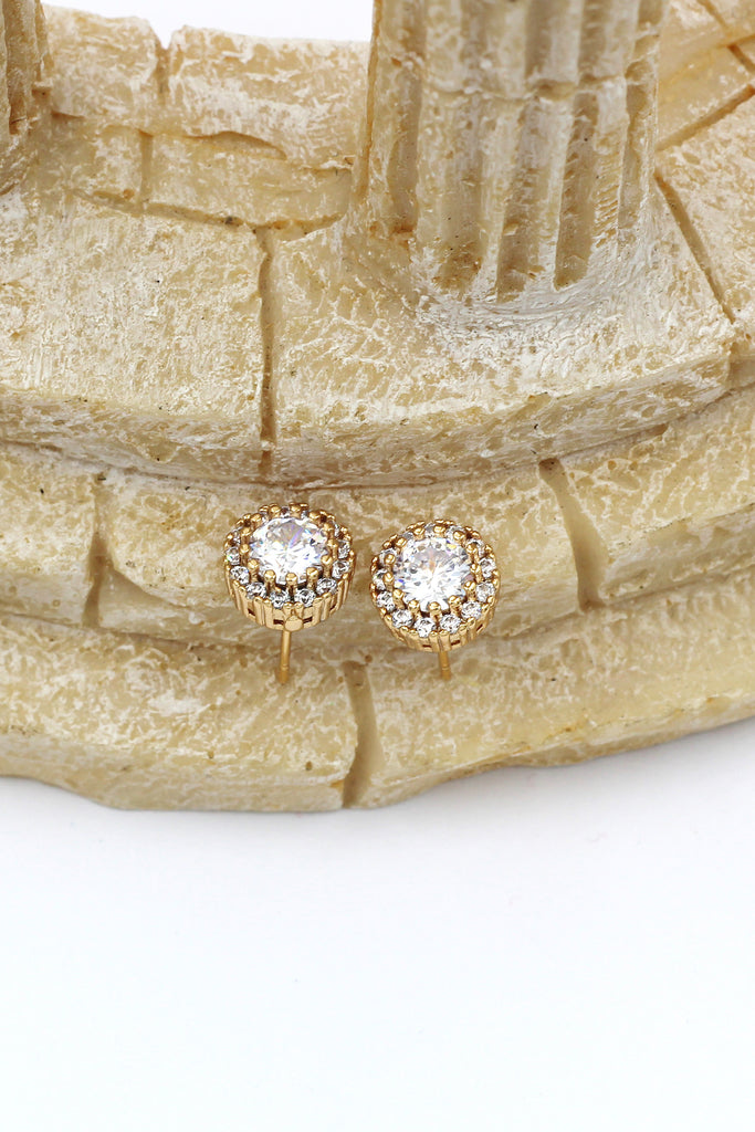 fashion gold shiny crystal earrings
