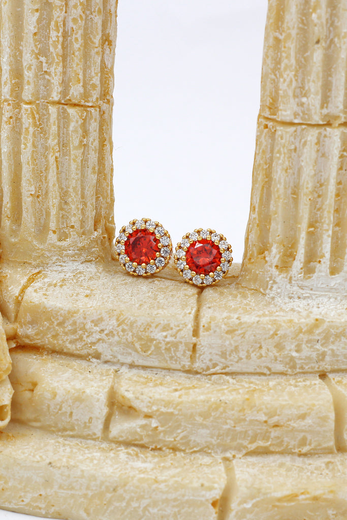 fashion gold crystal earrings necklace set