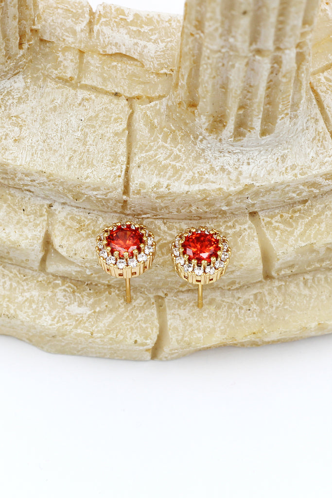 fashion gold crystal earrings necklace set