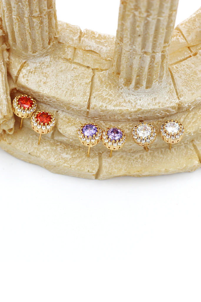 fashion gold shiny crystal earrings