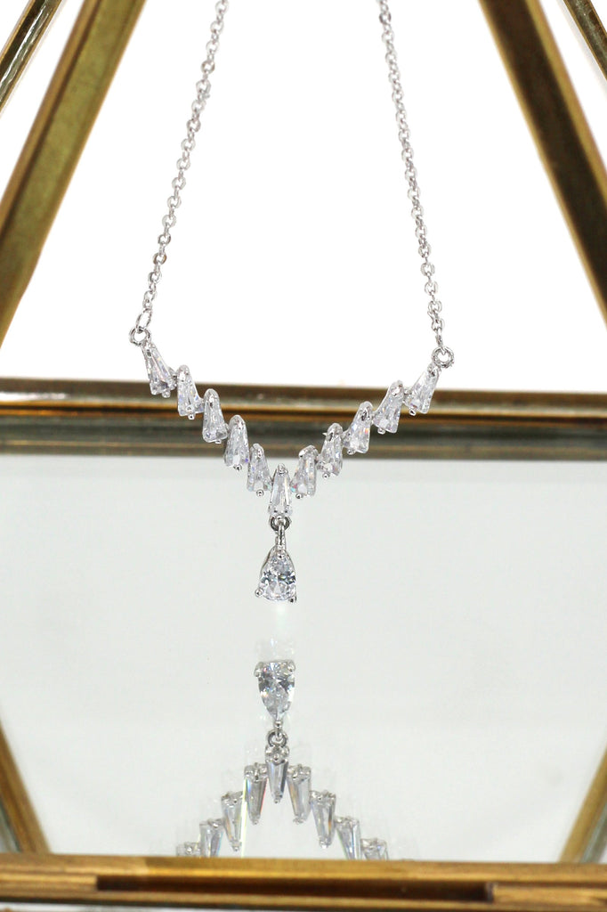 exquisite pendant crystal necklace ring set