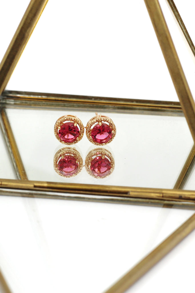 fashion red crystal bracelet earring set