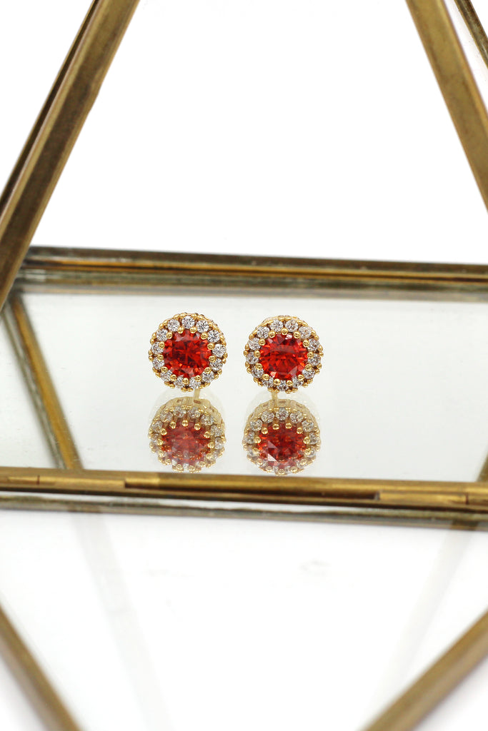 fashion gold shiny crystal earrings