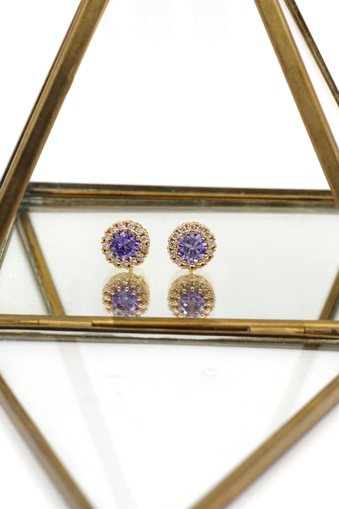 fashion gold shiny crystal earrings