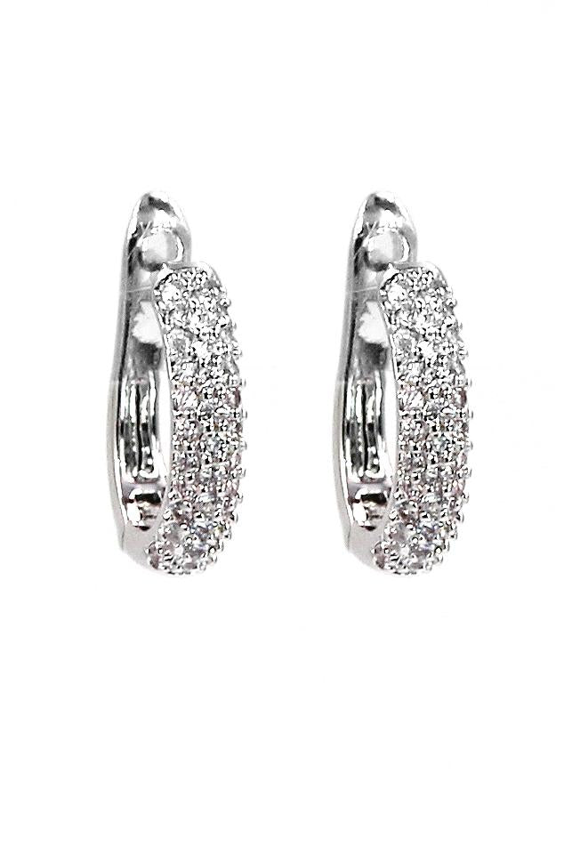 group inlaid crystal round earrings necklace set