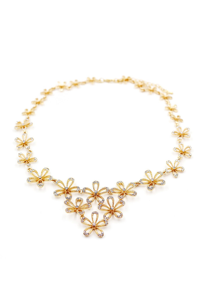 Little flowers crystal necklace