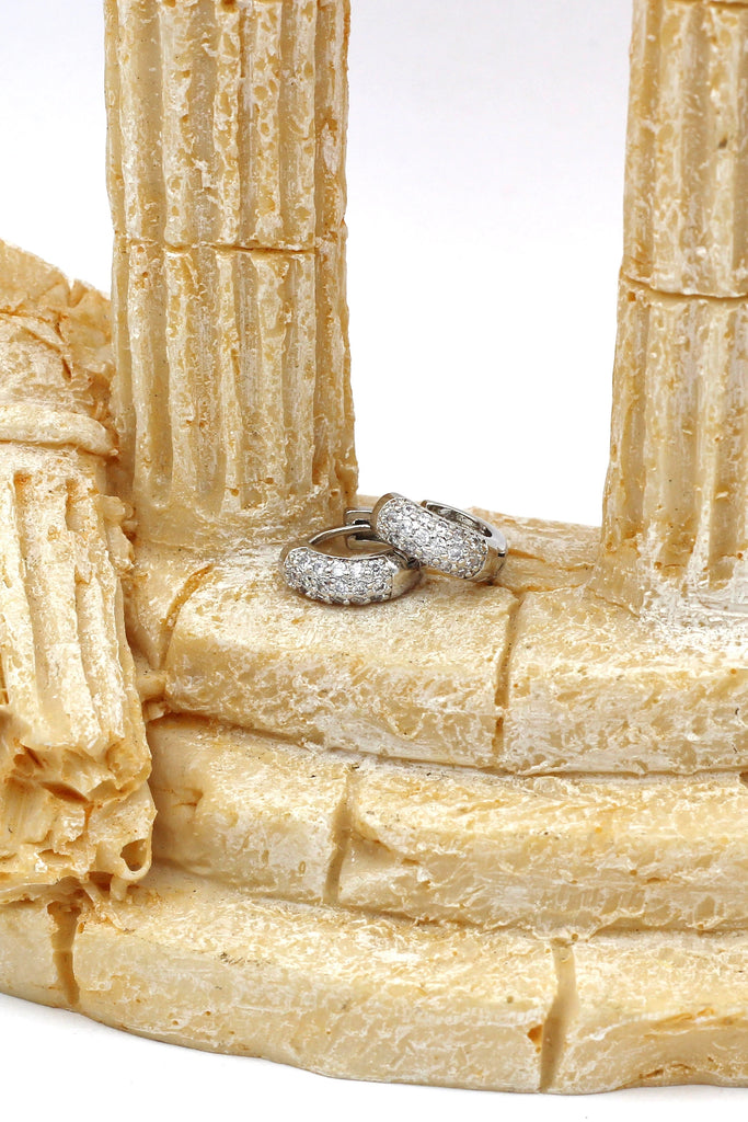 micro-inlaid crystal ring earrings set
