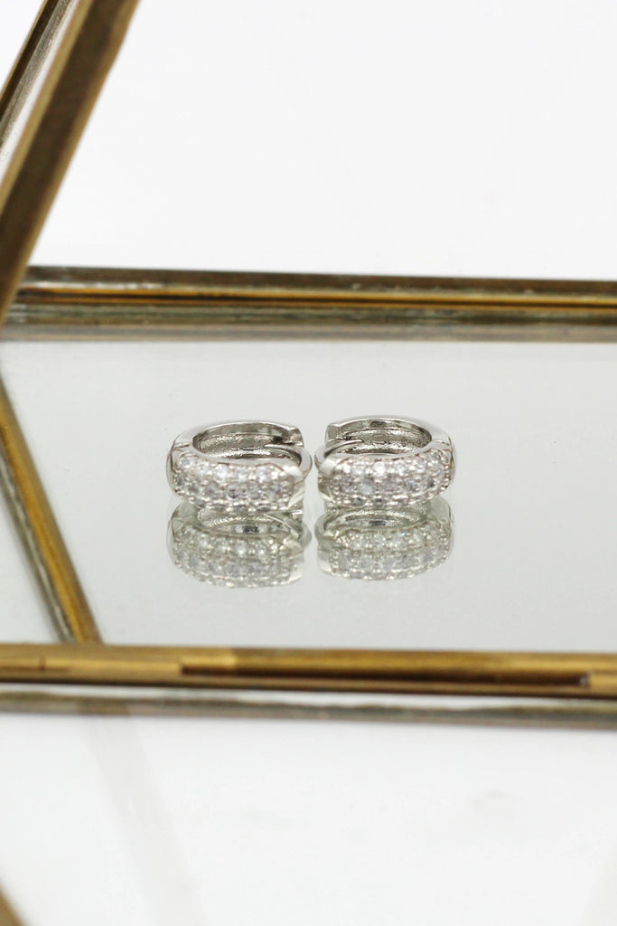 glittering crystal ring earring set
