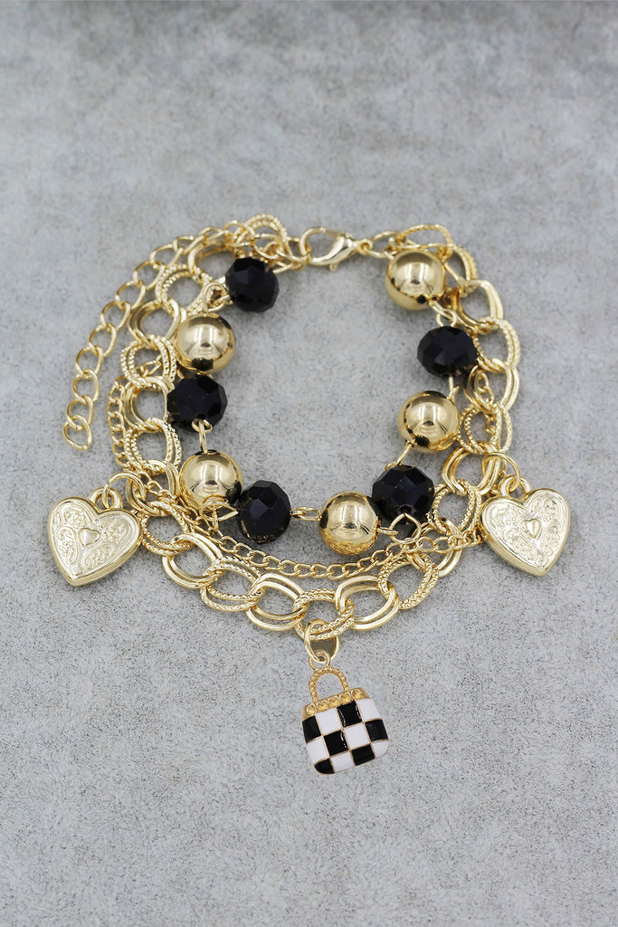 fashion lipstick handbag bracelet