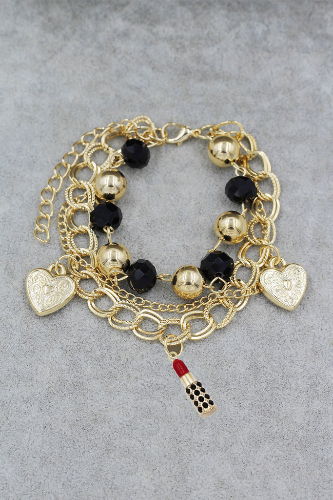 fashion lipstick handbag bracelet