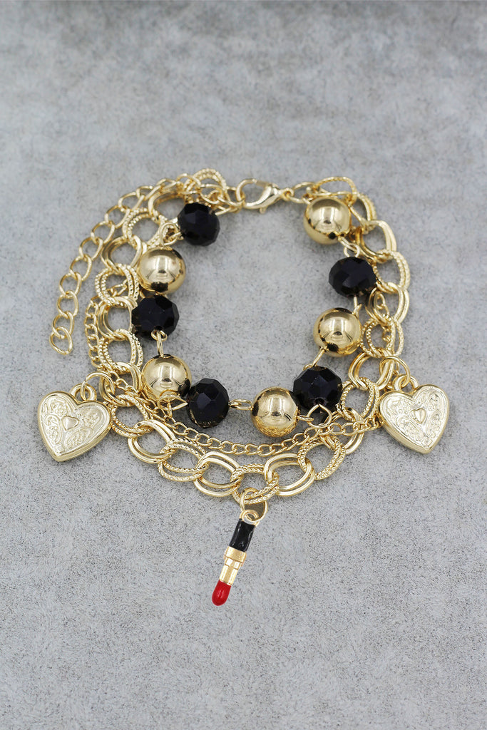 fashion lipstick handbag bracelet