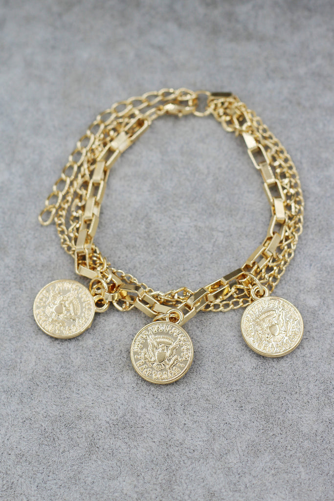 Fashion coin bracelet