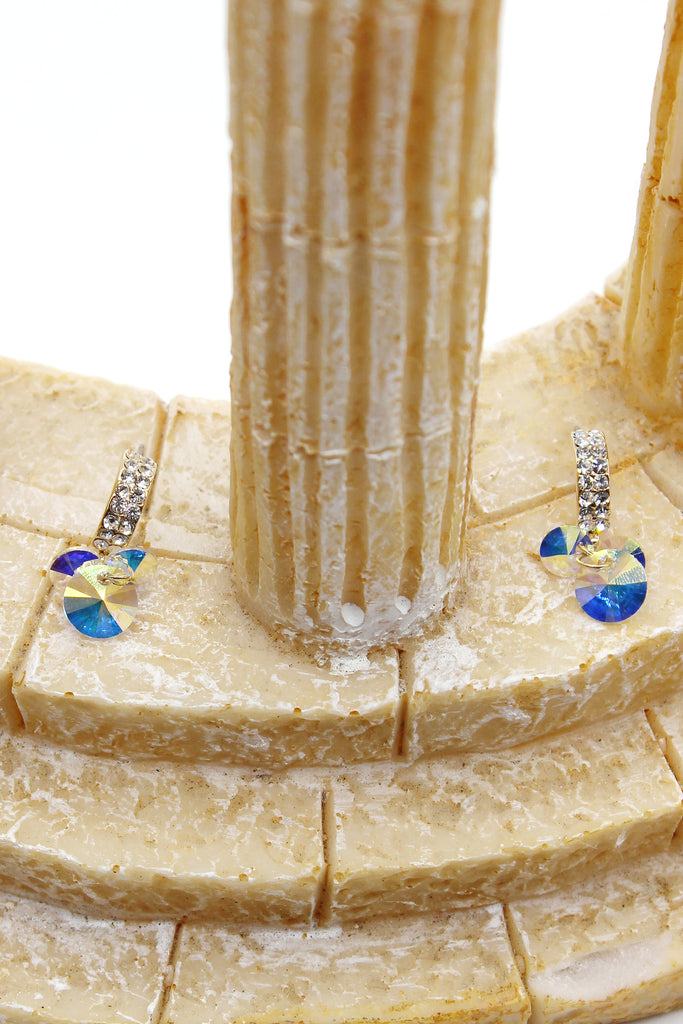 sparkling swarovski crystal earrings