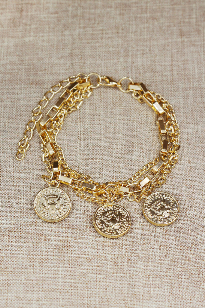 Fashion coin bracelet