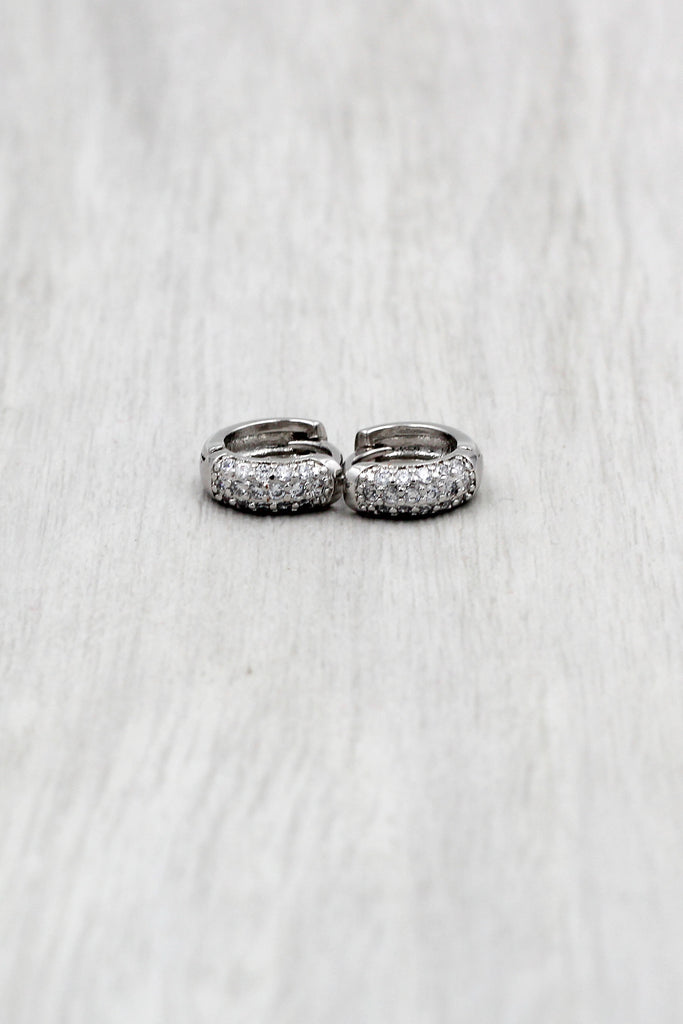 mini shiny crystal earrings
