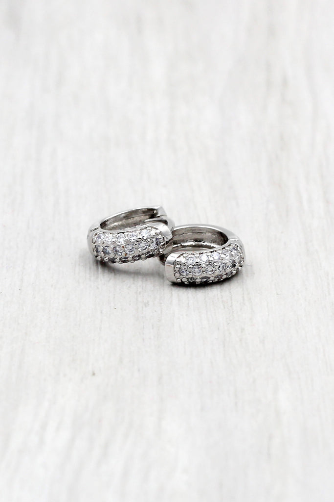 mini shiny crystal earrings