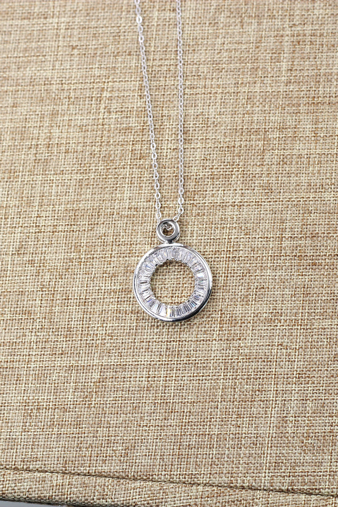 fashion crystal circle necklace