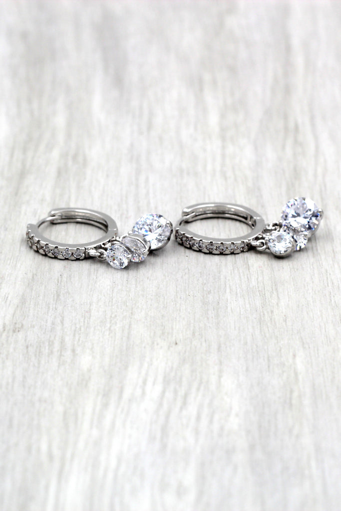 fashion shiny pendant crystal earrings