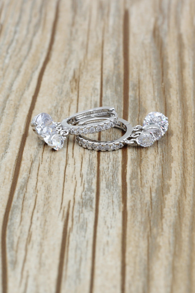 fashion shiny pendant crystal earrings