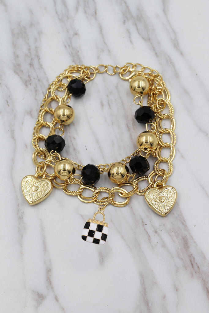 fashion lipstick handbag bracelet