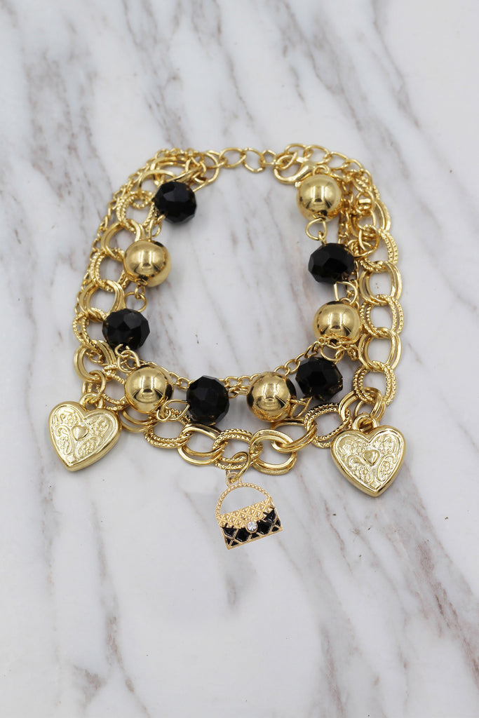 fashion lipstick handbag bracelet