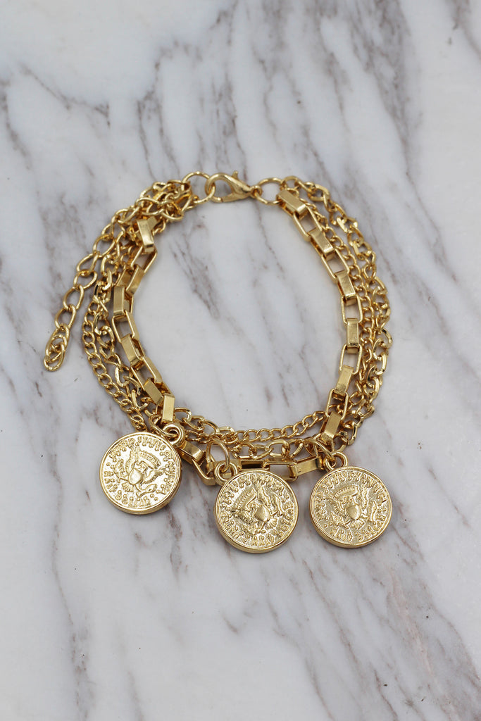 Fashion coin bracelet