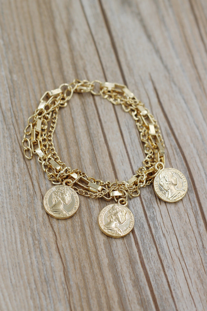 Fashion coin bracelet