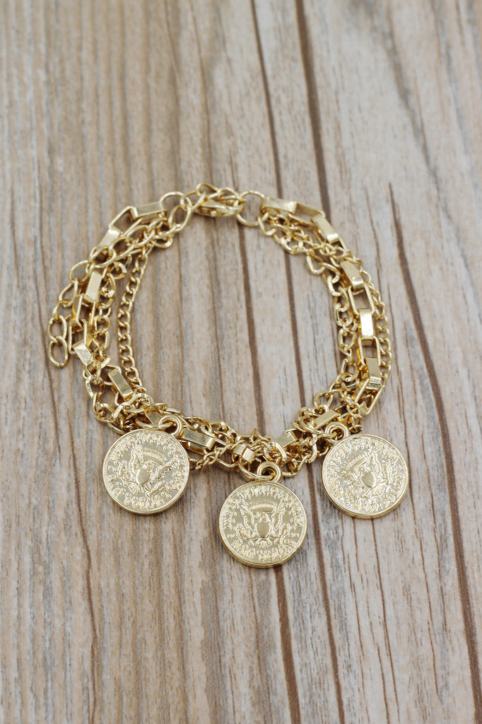 Fashion coin bracelet
