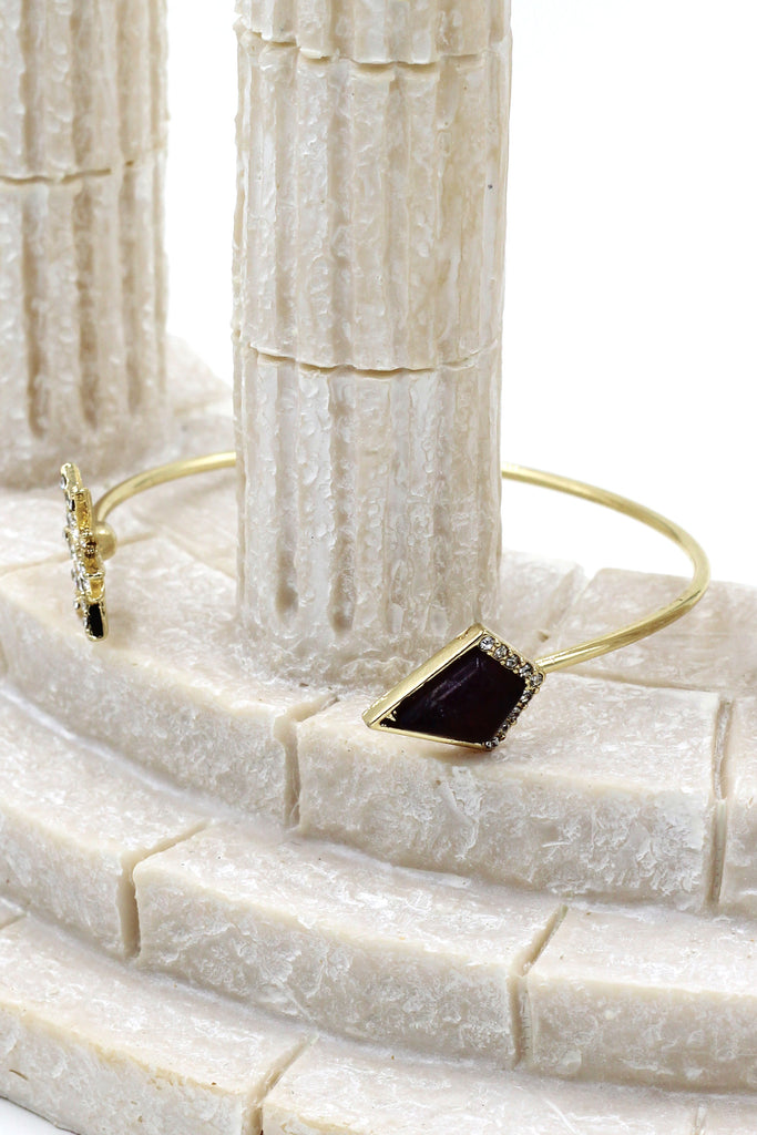 fashion inlaid crystal golden bracelet